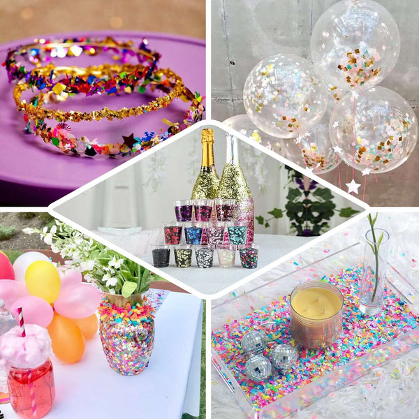 50 Grams Pink DIY Art & Craft Confetti Glitters | Chunky Glitters