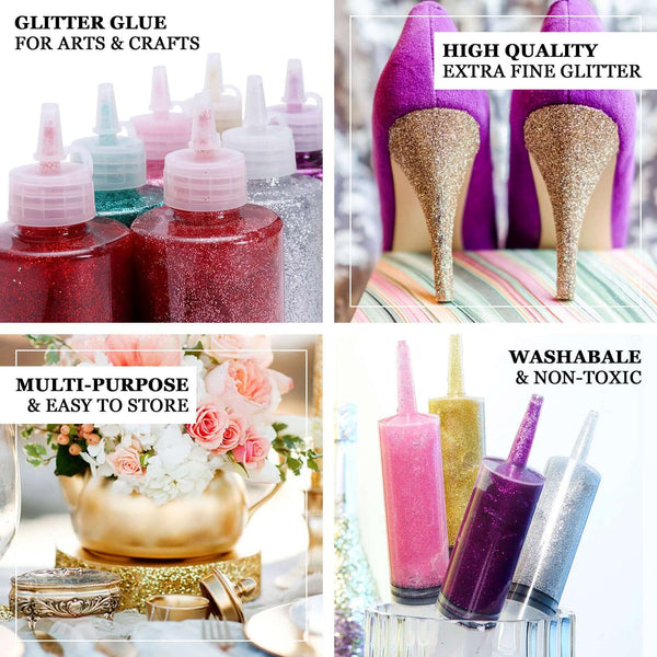 4 oz | Metallic Pink Arts & Crafts Glitter Glue, DIY Sensory Bottle