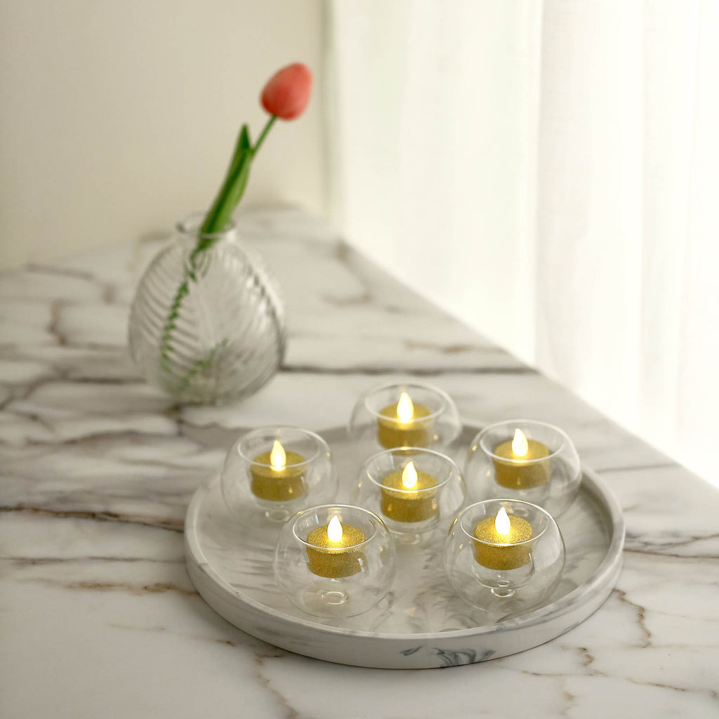1/3pcs Modern Crystal Clear Glass Votive Candle Holder Tea Light Home Decor 