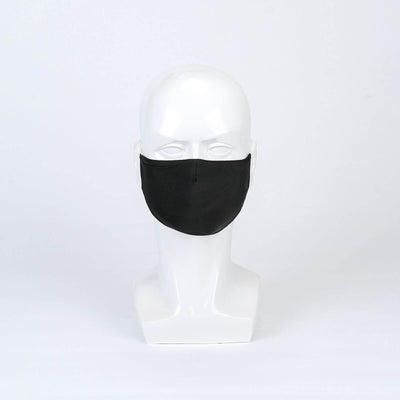 2 Ply Black Ultra Soft 100% Organic Cotton Face Masks, Reusable Fabric Masks With Soft Ear Loops
