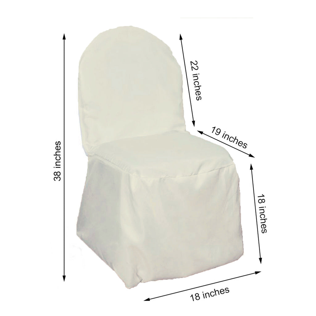1 Ivory SQUARE TOP POLYESTER BANQUET CHAIR COVER Sample Party Wedding Supplies 