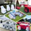 Gold Polyester Folding Round Chair Covers, Reusable or 1x Use Stain Resistant Chair Covers