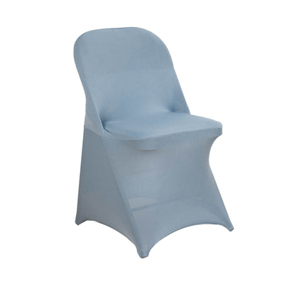 Dusty Blue Spandex Stretch Folding Chair Cover