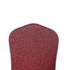Burgundy Spandex Stretch Banquet Chair Cover, Fitted with Metallic Glittering Back