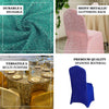 Burgundy Spandex Stretch Banquet Chair Cover, Fitted with Metallic Glittering Back