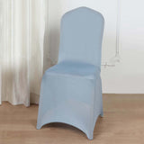 Dusty Blue Spandex Stretch Fitted Banquet Chair Cover With Foot Pockets - 160GSM Premium Spandex