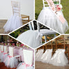 Ivory Lace & Tulle Chair Tutu Cover Skirt, Wedding Event Chair Decor