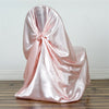 Blush/Rose Gold Universal Satin Chair Cover#whtbkgd
