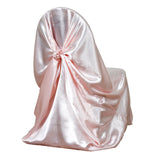 Blush/Rose Gold Universal Satin Chair Cover
