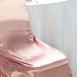 Dusty Rose Satin Universal Chair Cover