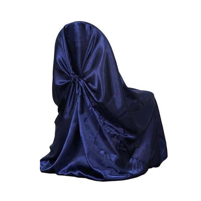 Navy Blue Universal Satin Chair Cover