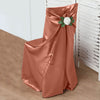 Terracotta Universal Satin Chair Covers, Folding, Dining, Banquet & Standard Size Chair Covers