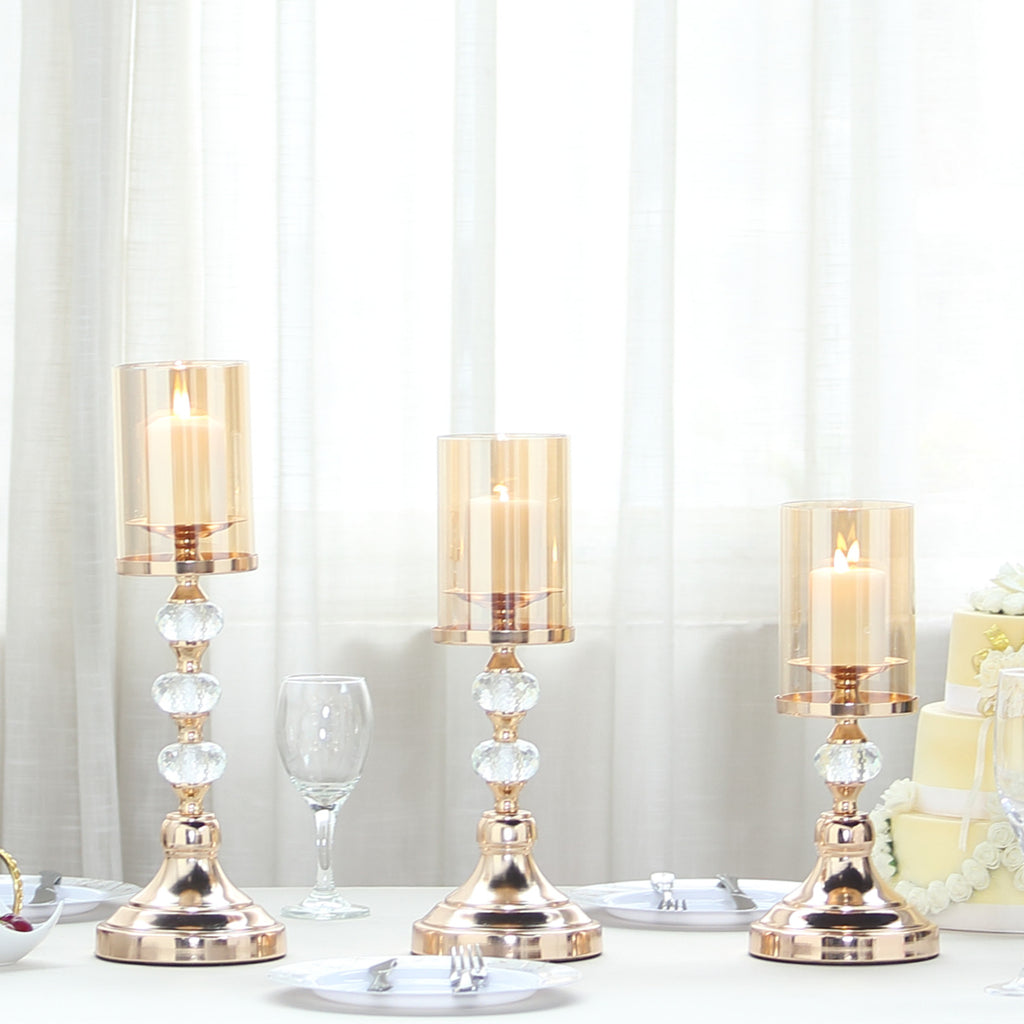 candles and glass holders