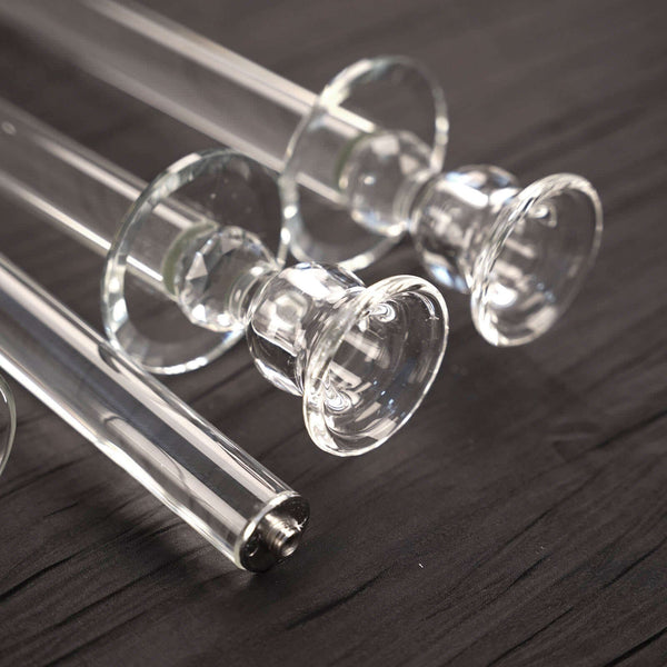 33inch Tall | 7 Arms Clear Crystal Cluster Round Candelabra, Pillar Candle Holders With Mirror Base