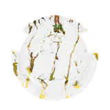 10 Pack | Clear & Gold Marble Print 10Inch Plastic Dinner Party Plates, Disposable Plates#whtbkgd