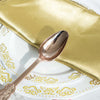 24 Pack - 7inch Metallic Rose Gold Baroque Style Heavy Duty Plastic Spoons