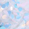 54inch x 4Yards - Iridescent Blue Payette Sequin Fabric Roll with Mesh Fabric Base