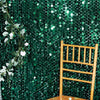 54inch x 4Yards - Hunter Emerald Green Payette Sequin Fabric Roll with Mesh Fabric Base