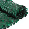 54inch x 4Yards - Hunter Emerald Green Payette Sequin Fabric Roll with Mesh Fabric Base