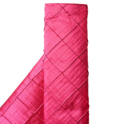 54" x 10 Yards | Fuchsia Pintuck Taffeta Fabric by the Roll | TableclothsFactory