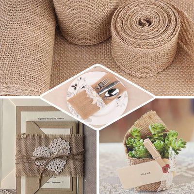 5Inchx10 Yards Natural Jute Burlap Fabric Roll | DIY Craft Fabric