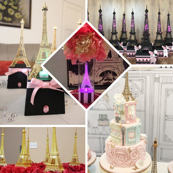6" | Gold | Eiffel Tower Centerpiece | Eiffel Tower Cake Topper | Decorative figurine