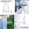 Clear Transparent Banquet Ghost Chair, Armless Stacking Accent Chair with Oval Back