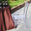 Resin Clear Chiavari Chair, Armless Stackable Chairs