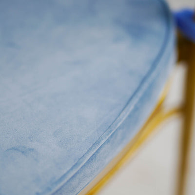 Dusty Blue Velvet Memory Foam Seat Cushion - Chiavari Chair Cushion Pads Velcro Strap Velvet Cover