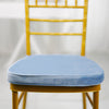 Dusty Blue Velvet Memory Foam Seat Cushion - Chiavari Chair Cushion Pads Velcro Strap Velvet Cover