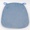 Dusty Blue Velvet Memory Foam Seat Cushion - Chiavari Chair Cushion Pads Velcro Strap Velvet Cover#whtbkgd