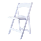 White Folding Chair, Resin Folding Chair, Outdoor Folding Chairs, Wedding Chair | TableclothsFactory #whtbkgd