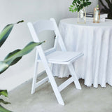 White Folding Chair, Resin Folding Chair, Outdoor Folding Chairs, Wedding Chair | TableclothsFactory