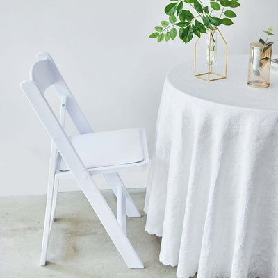 White Folding Chair, Resin Folding Chair, Outdoor Folding Chairs, Wedding Chair | TableclothsFactory