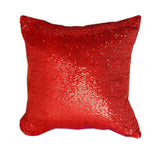 2 Pack | 18inch x 18inch Sequin Throw Pillow Cover, Decorative Cushion Case - Square Red Sequin