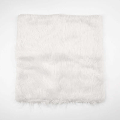 2 Pack | 18Inch White Faux Fur Sheepskin Throw Pillow Cases, Square Pillow Covers#whtbkgd