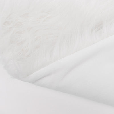 2 Pack | 18Inch White Faux Fur Sheepskin Throw Pillow Cases, Square Pillow Covers