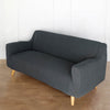 Easy Fit Stretch Sofa Slipcover Loveseat Couch Cover Furniture Protector Jacquard Fab Charcoal Gray