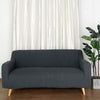 Easy Fit Stretch Sofa Slipcover Loveseat Couch Cover Furniture Protector Jacquard Fab Charcoal Gray