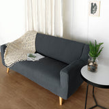 Easy Fit Stretch Sofa Slipcover Loveseat Couch Cover Furniture Protector Jacquard Fab Charcoal Gray
