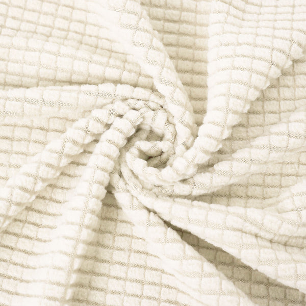Easy Fit Stretch Sofa Slipcover Couch Cover Furniture Protector Spandex Jacquard Fabric Ivory#whtbkgd