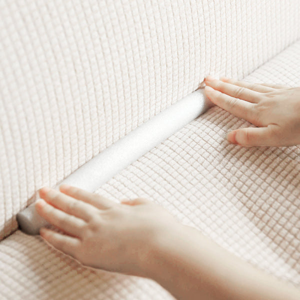 Easy Fit Stretch Sofa Slipcover Couch Cover Furniture Protector Spandex Jacquard Fabric Ivory