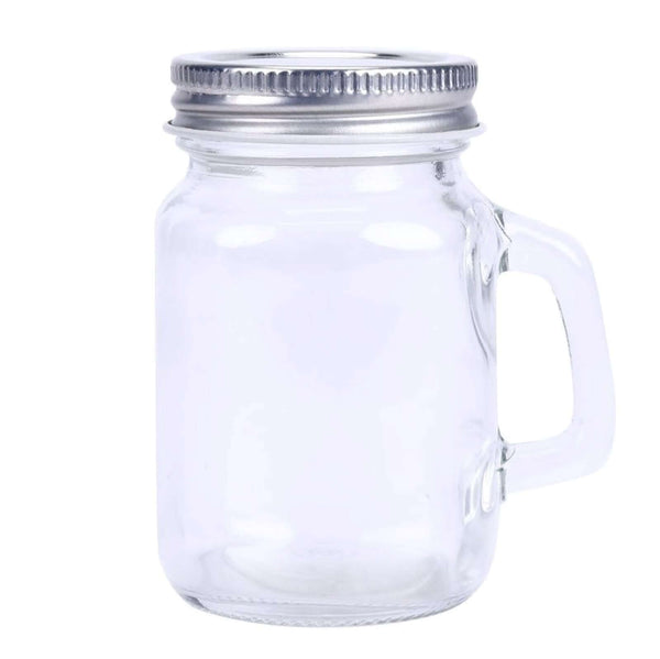 12 Pack 4 Oz Clear Rustic Bridal Wedding Mason Jars with Handles
