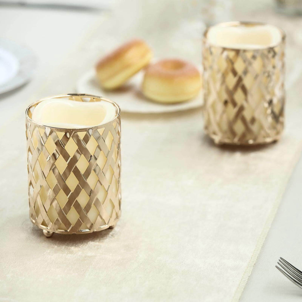 gold candle holders for wedding