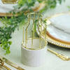 6" Gold Wrought Iron White Ceramic Vase Small Flower Pot