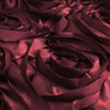 72 Inch x 72 Inch | Burgundy 3D Rosette Satin Square Overlay