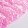 72" x 72" Pink 3D Rosette Satin Square Overlay