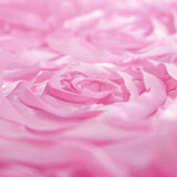 72" x 72" Pink 3D Rosette Satin Square Overlay
