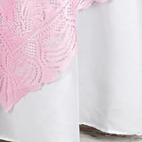 72" x 72" Pink Lace Table Overlay#whtbkgd
