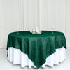 90x90inches Accordion Crinkle Taffeta Table Overlay - Hunter Emerald Green